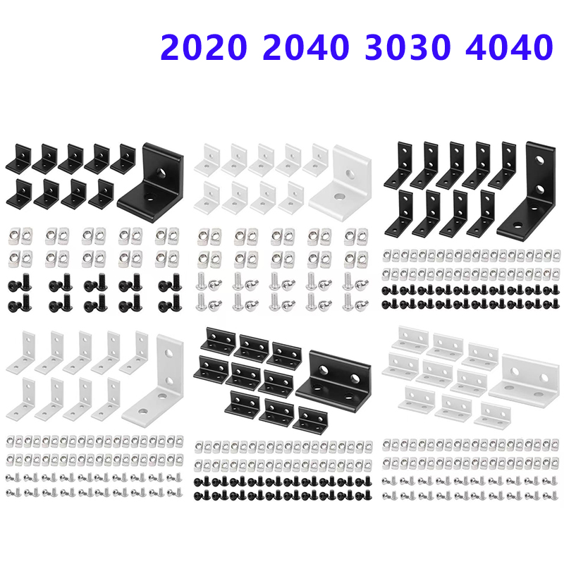 Aluminum T-Slot Profile - 10 قطعة 2020 2040 3030 4040