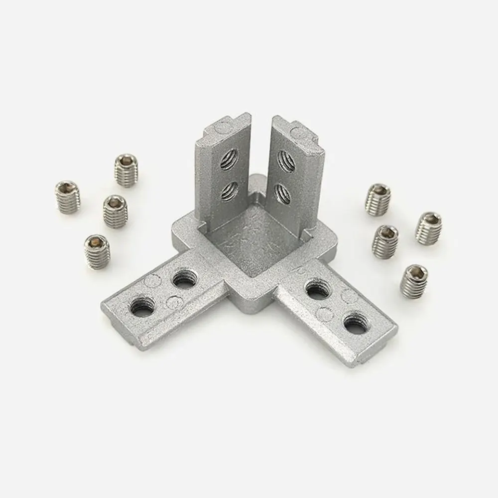 Aluminum T-Slot Profile - 10 قطع من موصلات الزوايا ثلاثية