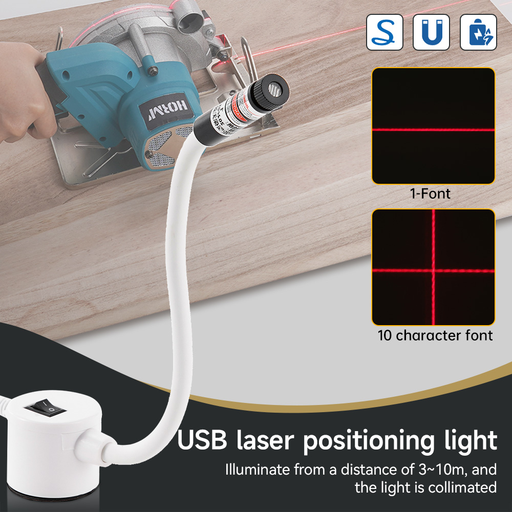 Industrial Laser Equipment - USB بالطاقة ضوء الليزر الأحمر الخياطة