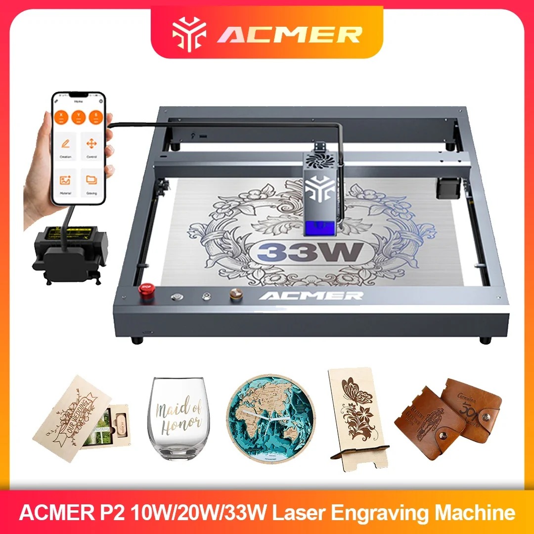 Industrial Laser Engraver For Wood - ماكينة نقش بالليزر ACMER P2 بقوة