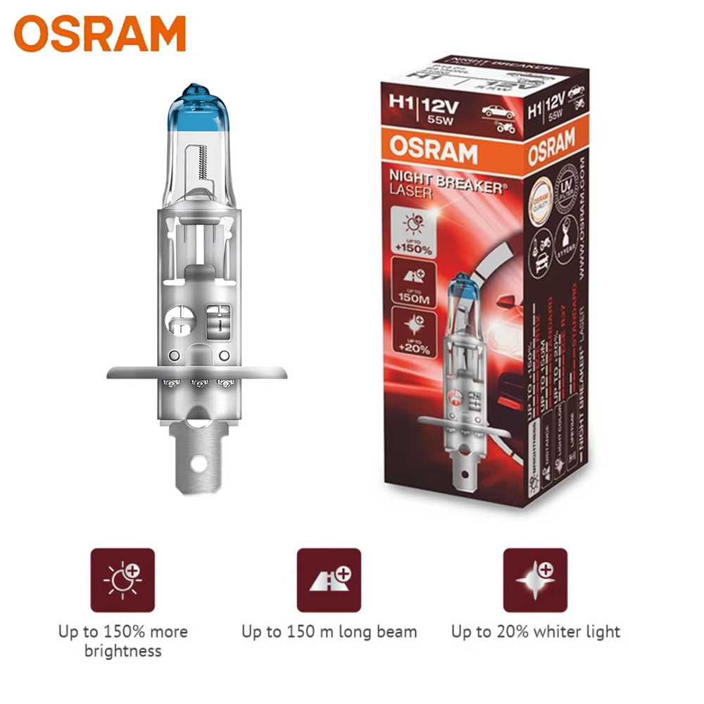 Industrial Laser Beam - مصباح هالوجين OSRAM Night Breaker Laser