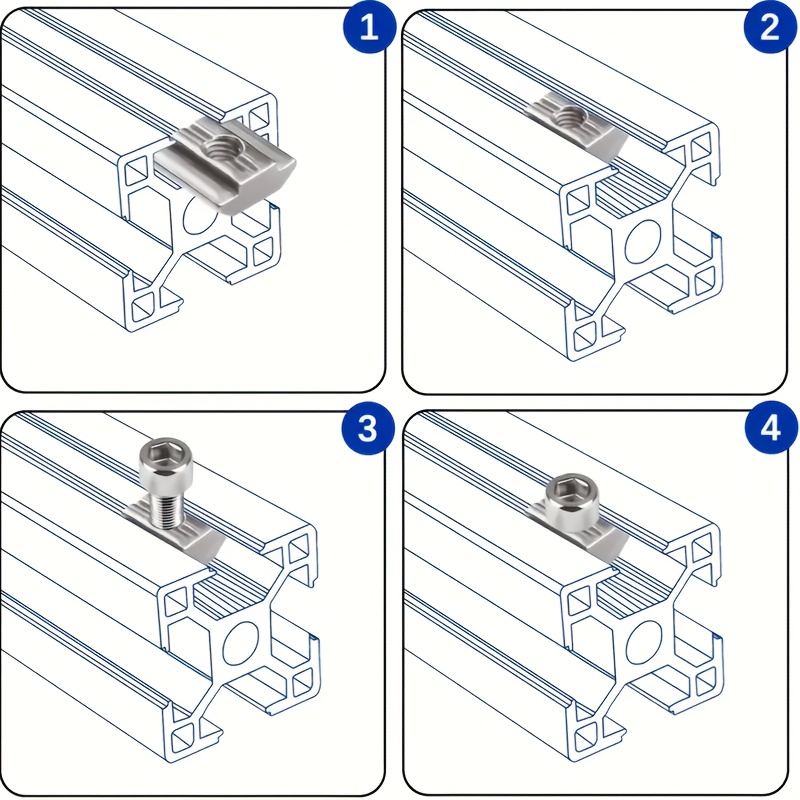 25 مجموعة من صواميل الفولاذ M8 - مراجعة Aluminum T-Slot Profile وسعره