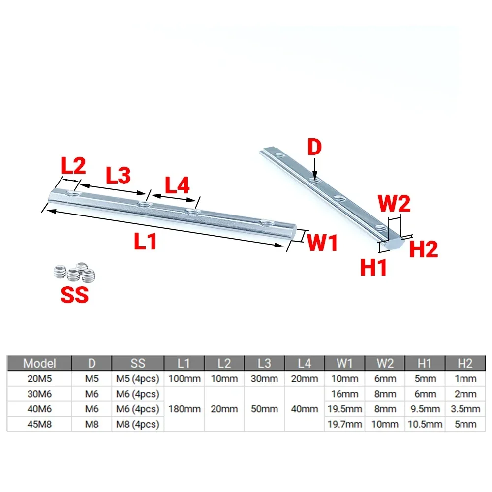 4 قطعة V-فتحة T-فتحة النجار 18 - مراجعة Aluminum T-Slot Profile وسعره