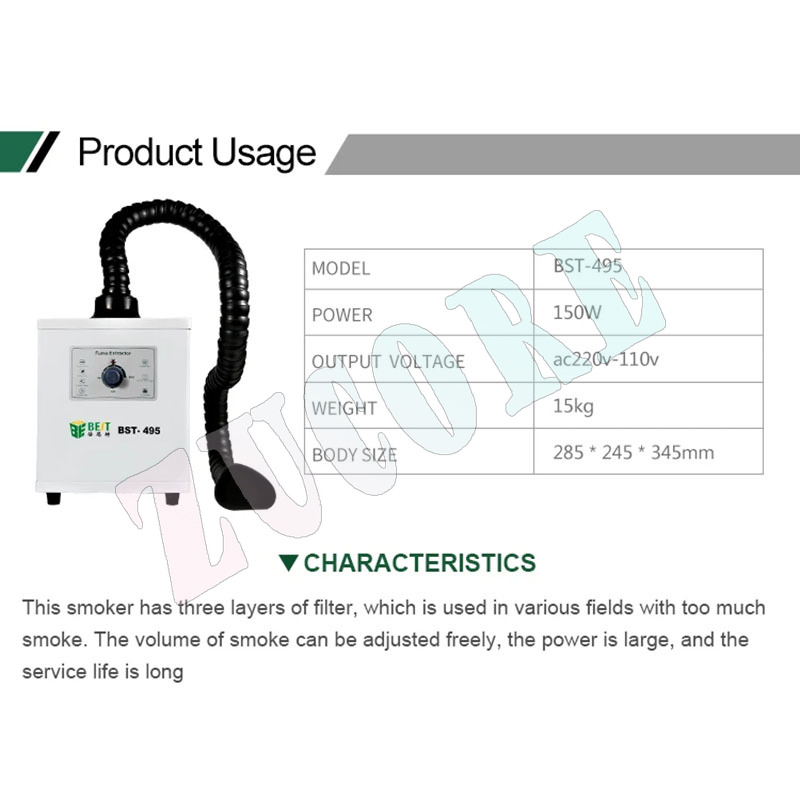 BST-495 مرشح العادم أداة تنقية - مراجعة Industrial Laser Solder Iron وسعره