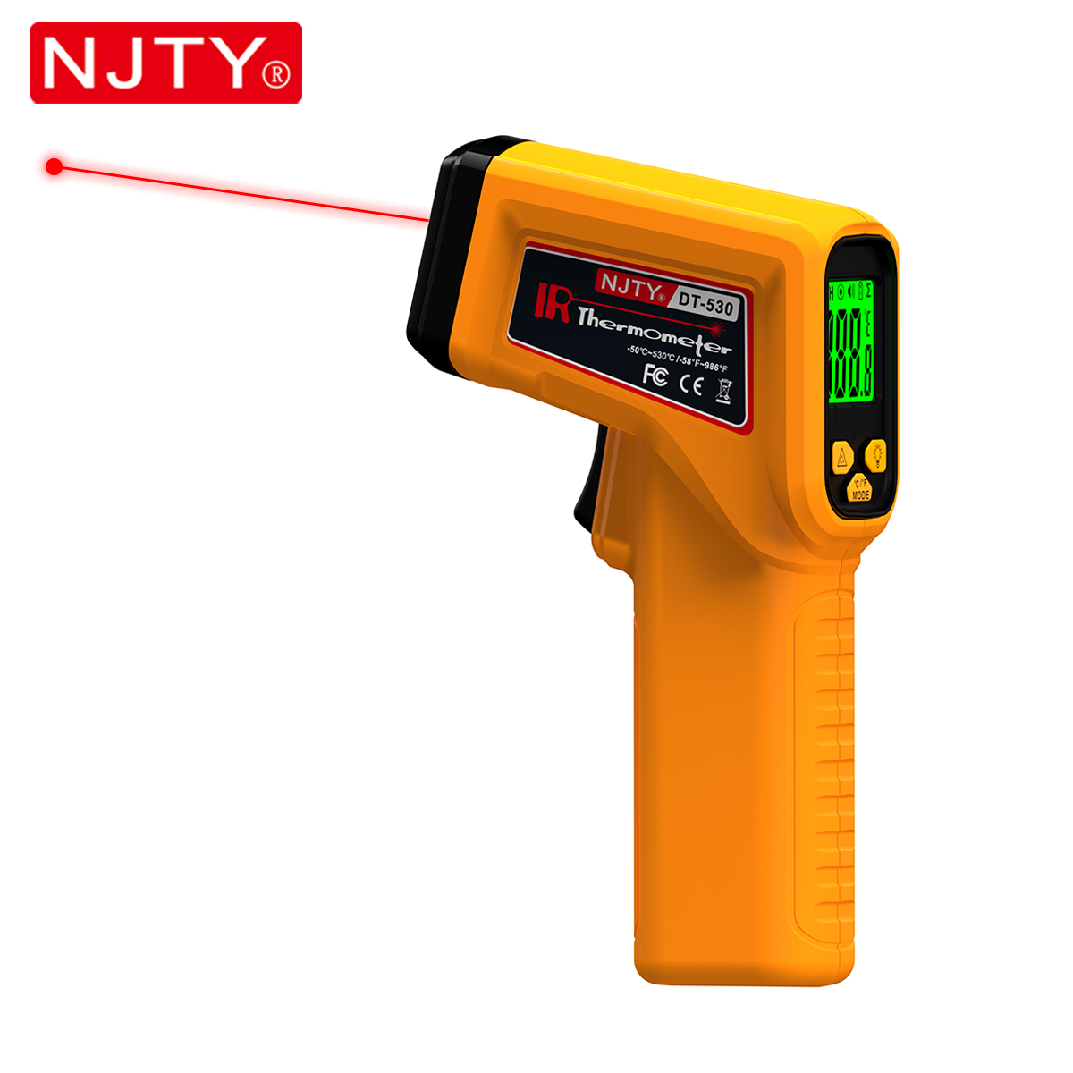 NJTY ميزان الحرارة بالأشعة تحت - مراجعة Industrial Infrared Laser وسعره