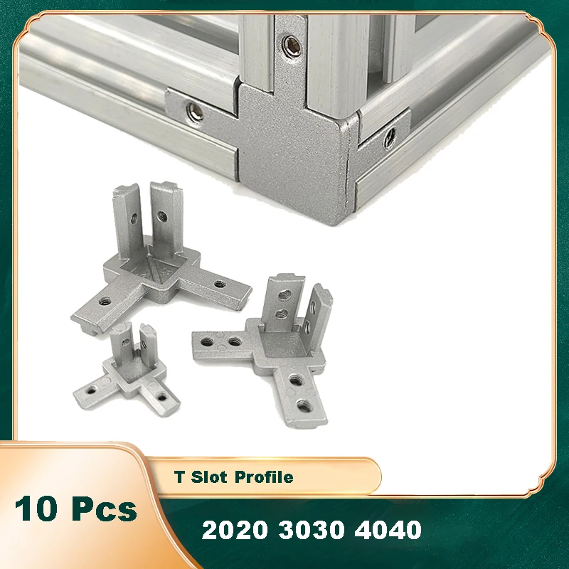 10 قطع من موصلات الزوايا ثلاثي - مراجعة Aluminum T-Slot Profile وسعره
