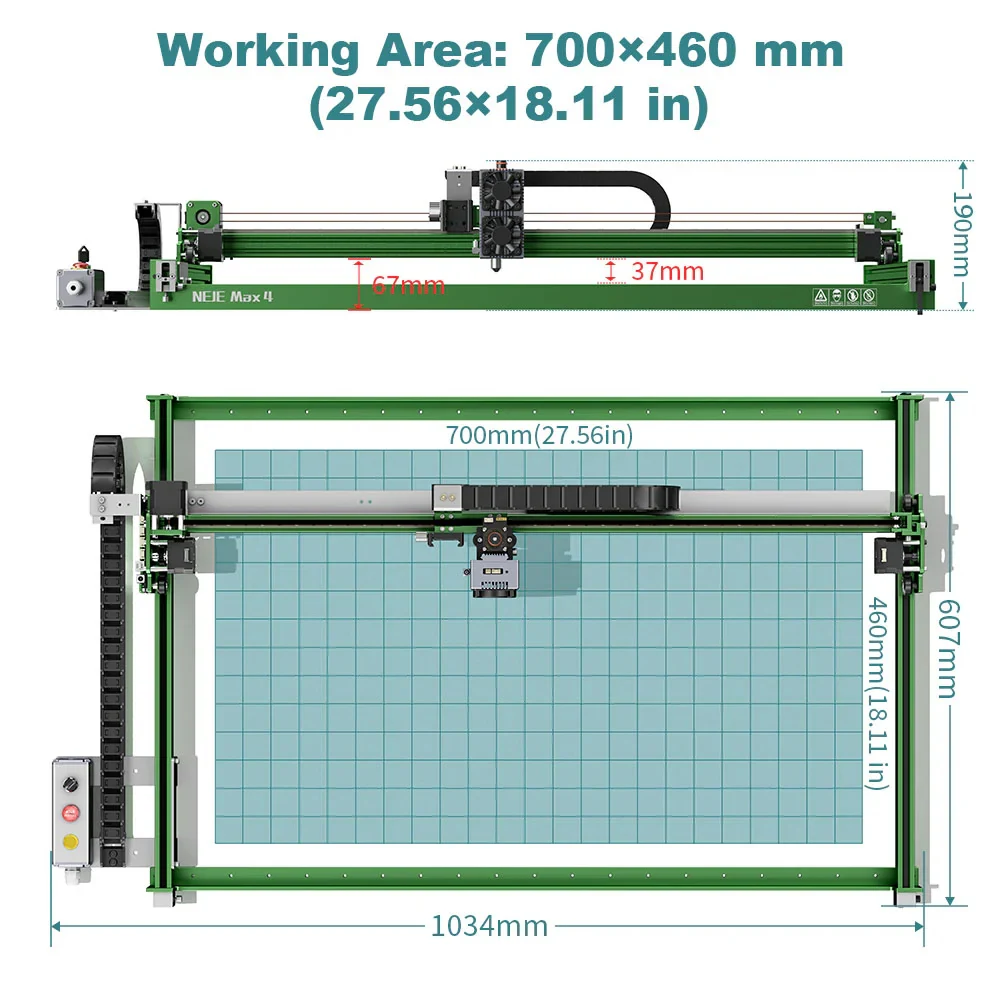 حفارة ليزر صناعية 24 وات NEJE  - مراجعة Industrial Laser Engraver For Wood وسعره