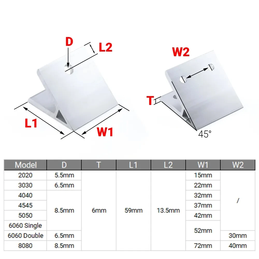 4 قطعة 45 درجة زاوية قوس الزاو - مراجعة Aluminum T-Slot Profile وسعره
