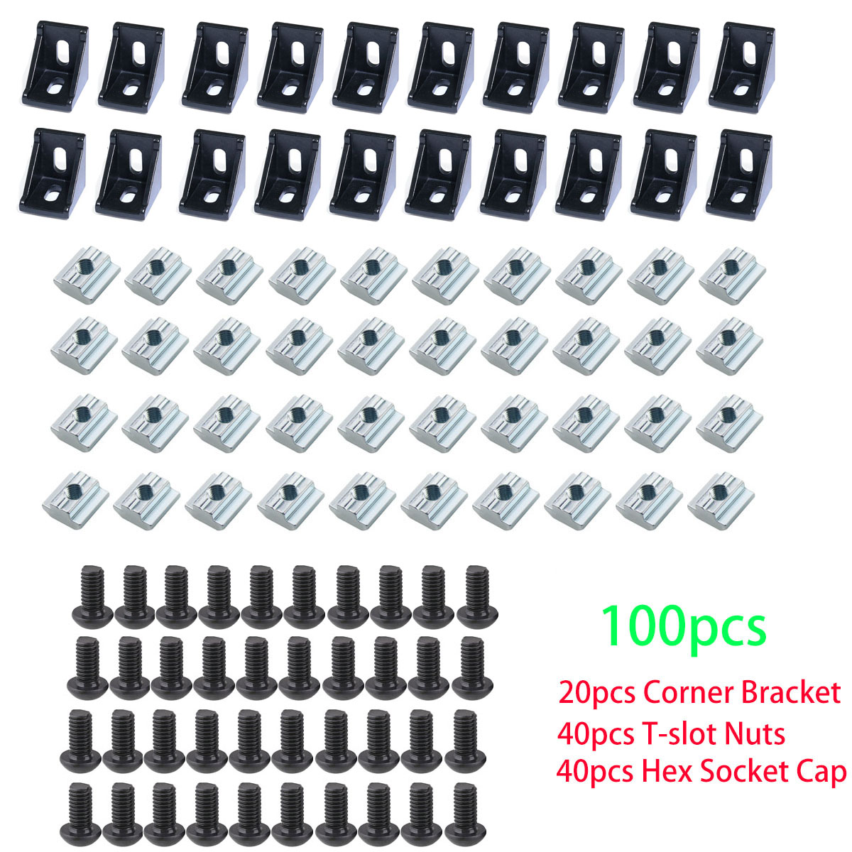 100 قطعة 2020 الألومنيوم الشخص - مراجعة Aluminum T-Slot Profile وسعره