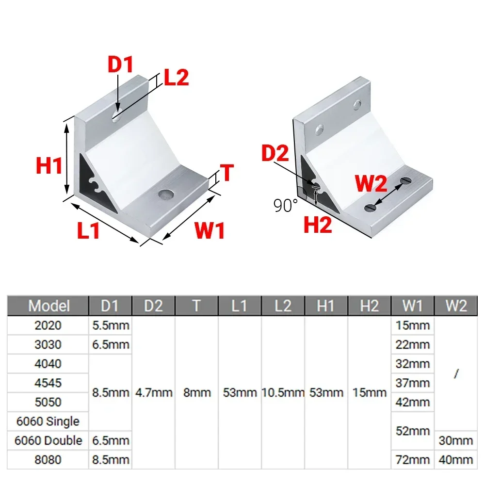 4 قطعة 90 درجة ركن زاوية قوس 2 - مراجعة Aluminum T-Slot Profile وسعره