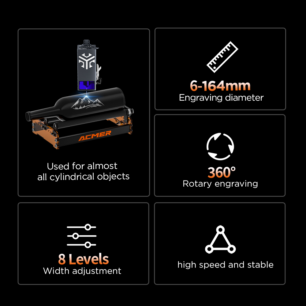 أسطوانة ليزر دوارة ACMER M3 36 - مراجعة Industrial Laser Equipment وسعره