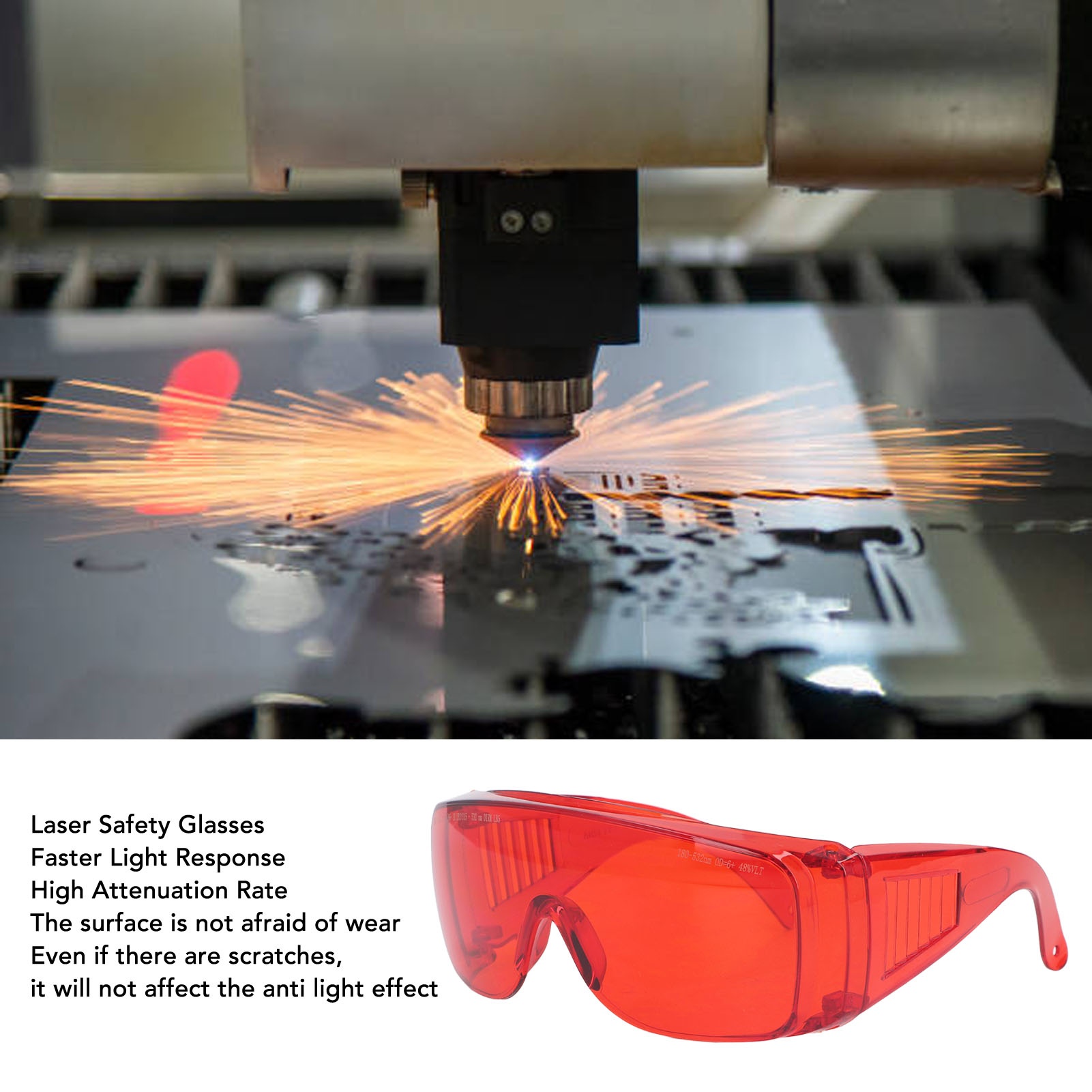 نظارات ليزر حمراء 180 إلى 532  - مراجعة Industrial Laser Glasses وسعره