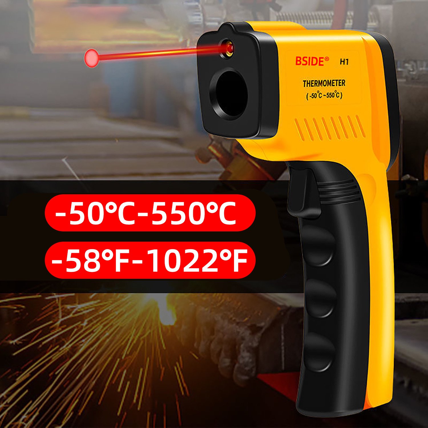 ميزان حرارة رقمي بالأشعة تحت ا - مراجعة Industrial Infrared Laser وسعره
